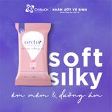  Khăn ướt vệ sinh phụ nữ Orchy Soft & Silky, Gói 10 tờ 