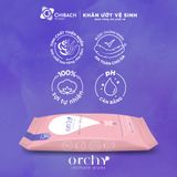  Khăn ướt vệ sinh phụ nữ Orchy Soft & Silky, Combo 3 gói 