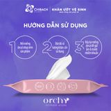  Khăn ướt vệ sinh phụ nữ Orchy Soft & Silky, Gói 10 tờ 