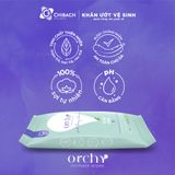  Khăn ướt vệ sinh phụ nữ Orchy Fresh & Clean, Combo 6 gói 