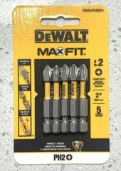 Bộ 5 Đầu Vặn Vít PH2 0.5 INCH BIT HEX Dewalt DWA2PH2MF5