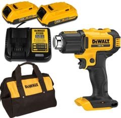 Máy khò nhiệt pin 20V Dewalt DCE530D2 (2 Pin 2Ah & 1 Sạc)