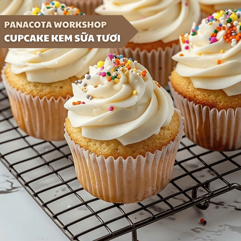LỚP BÁNH CUPCAKES KEM SỮA TƯƠI