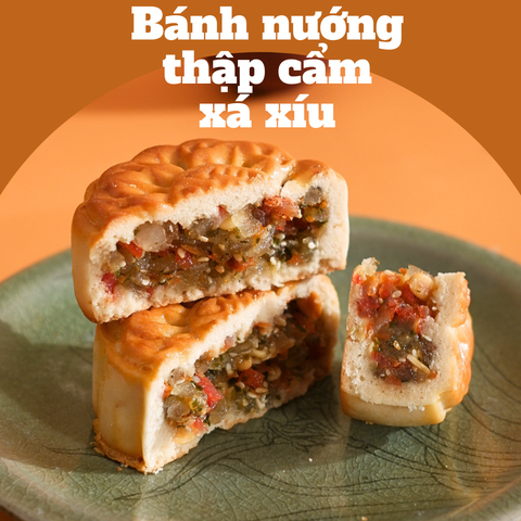 BÁNH NƯỚNG THẬP CẨM XÁ XÍU