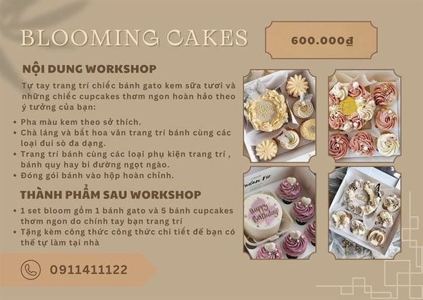 LỚP DECOR SET BLOOM (GATO & CUPCAKE)