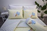  BỘ COTTON CM VÀNG NHẠT BÔNG KEM 