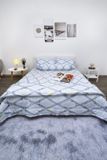  Bộ tencel lụa Hoạ Tiết Lục Giác Xanh 