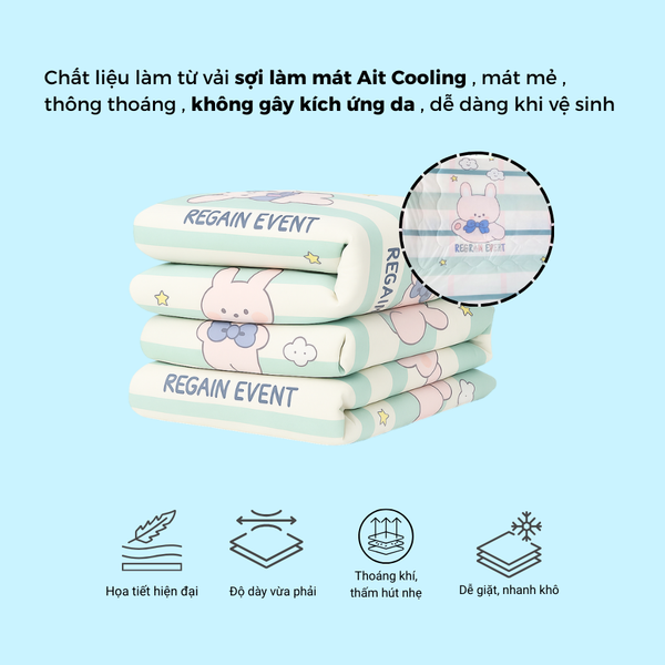  Chăn Lạnh ICOOL Hình thỏ - Mát lạnh mùa hè - NGỌC HẠNH ICOOL 
