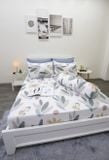  BỘ COTTON CM TRẮNG LÁ CỎ 