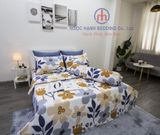  BỘ COTTON CM TRẮNG HOA KEM 