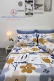  BỘ COTTON CM TRẮNG HOA KEM 