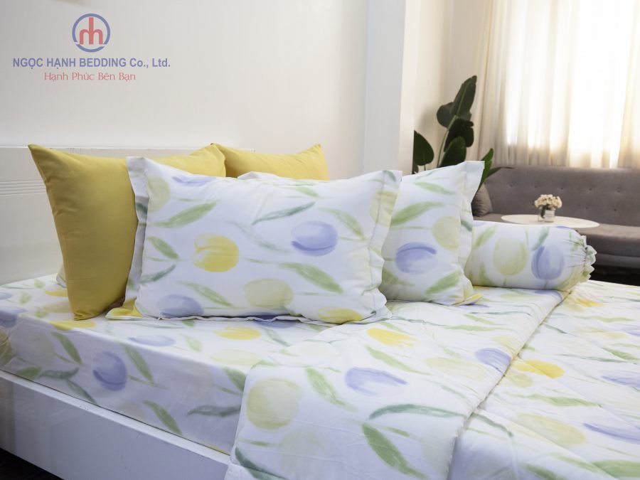  BỘ TENCEL SILKY NỤ HOA TRẮNG 