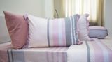  Bộ Drap Giường tencel lụa 80s Sọc Hồng - Drap Giường Ngọc Hạnh 