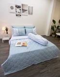  Bộ Drap Giường Microfiber Cành Đào Xanh Mint 