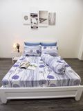  Bộ Chăn Ga Microfiber Rau Má Tím 