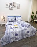  Bộ Chăn Ga Microfiber Rau Má Tím 