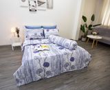  Bộ Chăn Ga Microfiber Rau Má Tím 