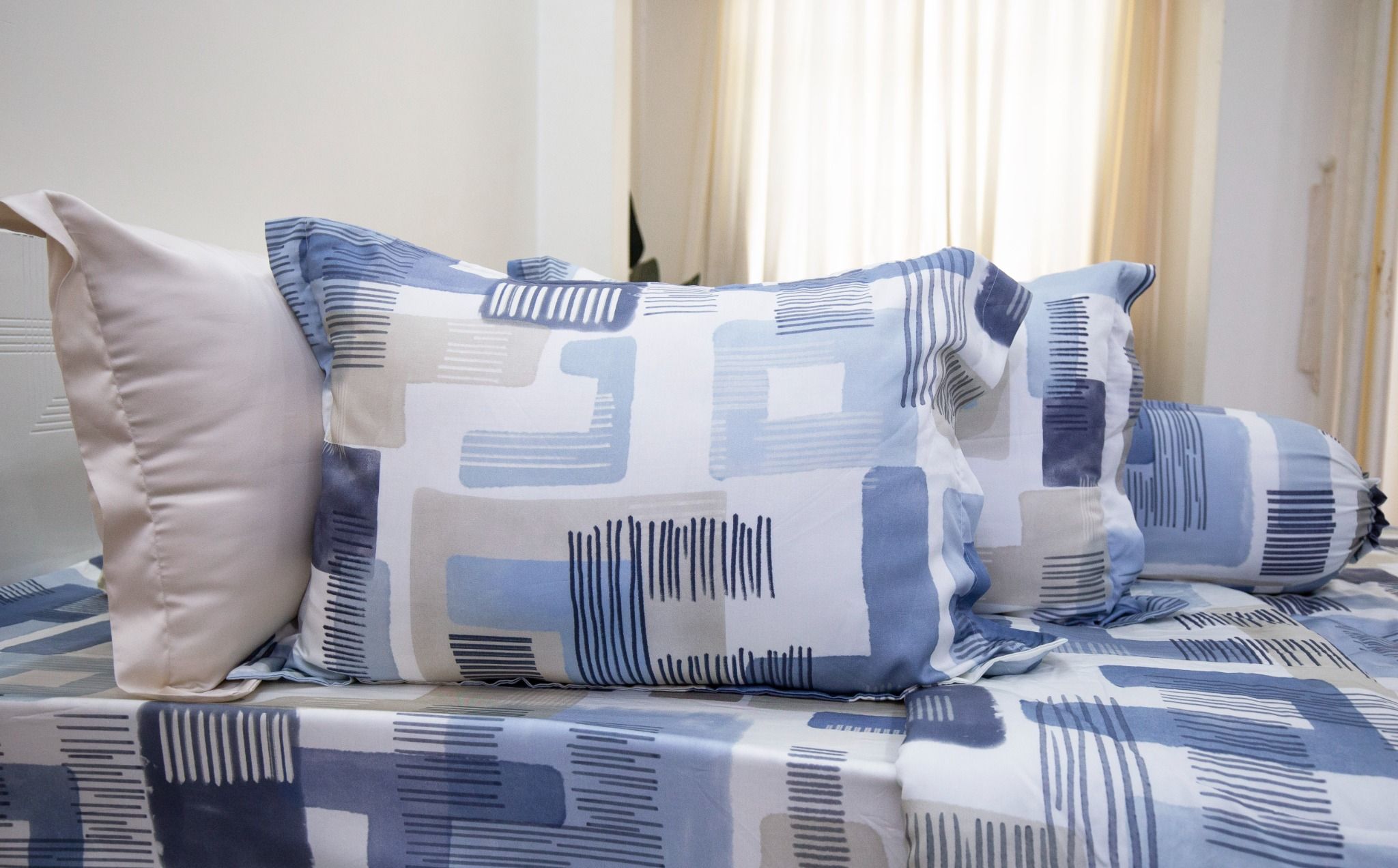  BỘ CHĂN GA TENCEL LỤA HỌA TIẾT GẠCH XANH - CHĂN GA TENCEL NGỌC HẠNH 