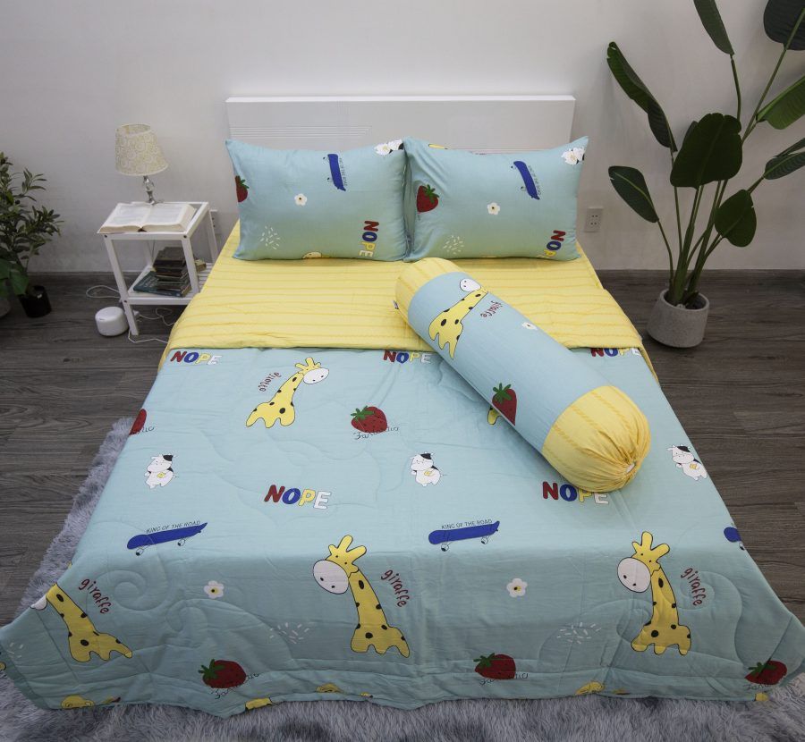  BỘ DRAP GIƯỜNG COTTON CM HƯƠU CAO CỔ - NGỌC HẠNH BEDDING 