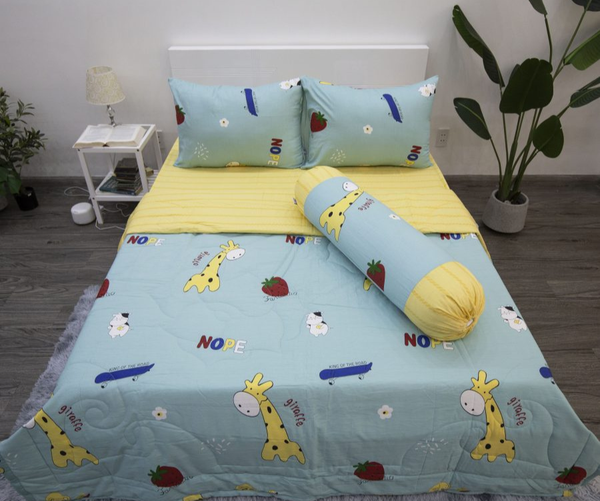 BỘ DRAP GIƯỜNG COTTON CM HƯƠU CAO CỔ - NGỌC HẠNH BEDDING