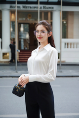 Áo sơ mi nữ công sở kiểu dáng basic