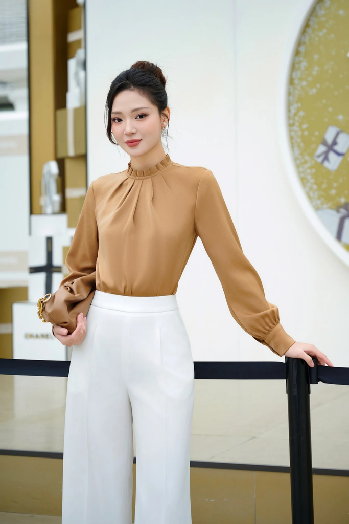 Áo Sơ Mi Cổ Xếp Ly