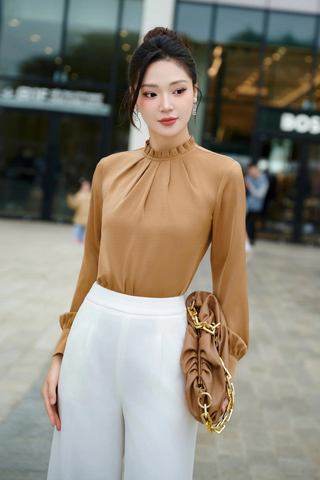Áo Sơ Mi Cổ Xếp Ly