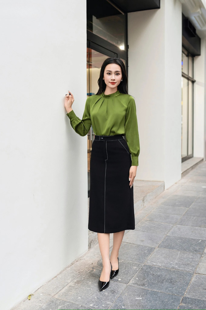 Áo Sơ Mi Cổ Xếp Ly