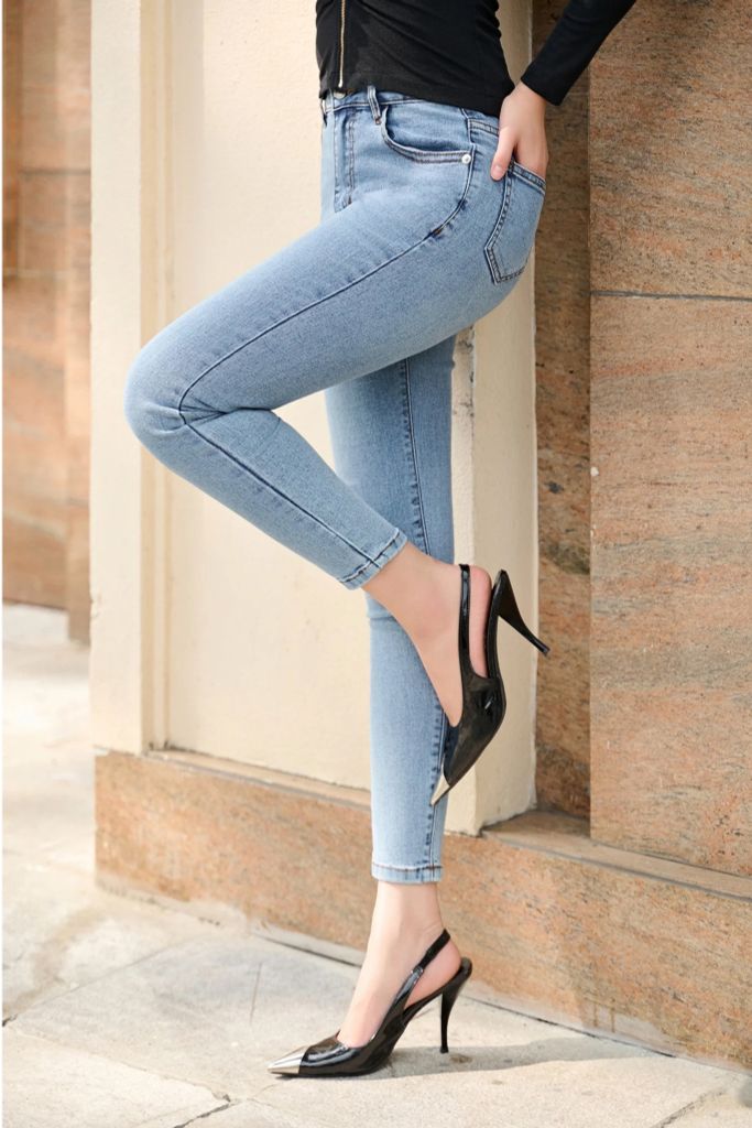 Quần Jeans Nữ Dáng Skinny Tôn Dáng, Co Giãn