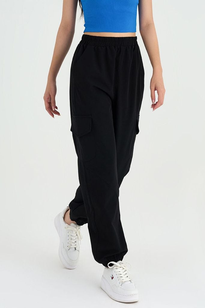 Quần Jogger thể thao nữ CHENMAC đa năng, túi hộp tiện dụng, ống rộng, chất gió thoảng khí, mềm mịn
