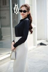 Chân váy bút chì peplum