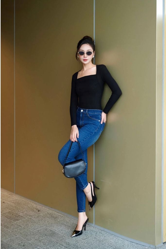 Quần Jeans Nữ Dáng Skinny Tôn Dáng, Co Giãn