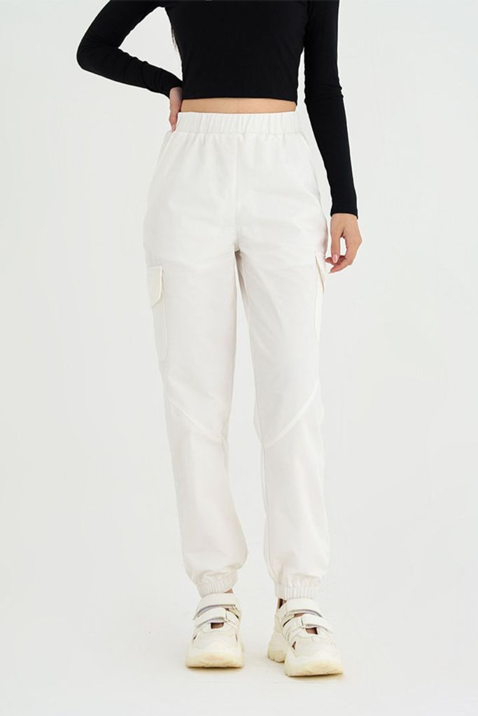 Quần Jogger thể thao nữ CHENMAC đa năng, túi hộp tiện dụng, ống rộng, chất gió thoảng khí, mềm mịn
