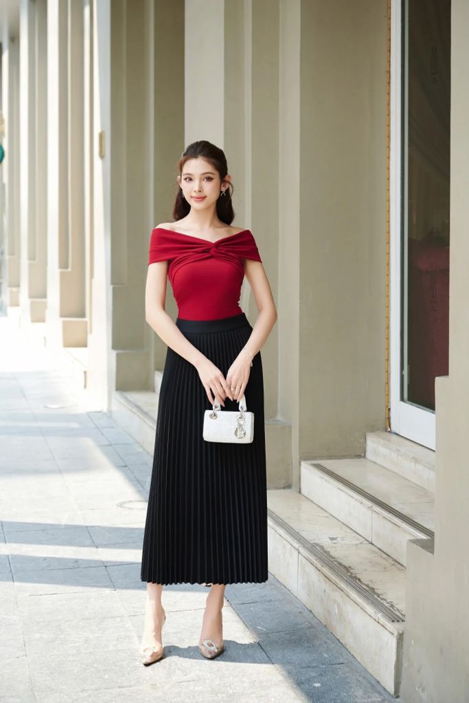 Áo thun tăm trễ vai