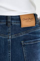 Chân váy Jeans dài dáng suông CHENMAC co giãn, xẻ sau, tôn dáng, thoải mái