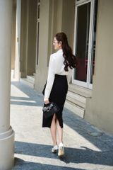 Chân váy bút chì peplum