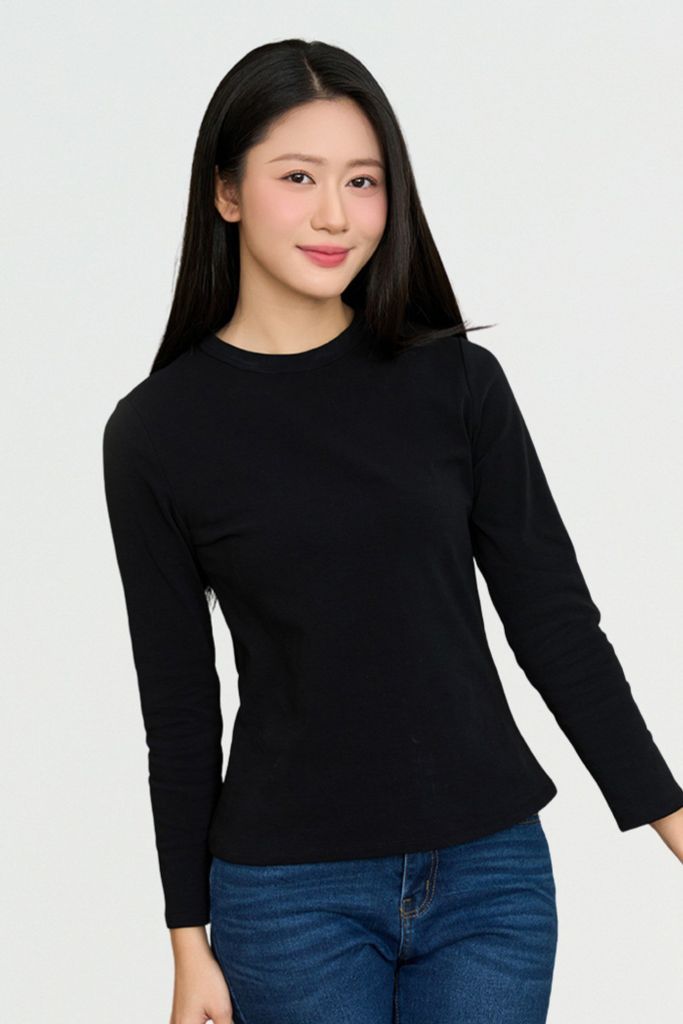 Áo thun nữ tay dài CHENMAC Cotton co giãn 4 chiều, đa năng, dễ mặc, thoáng khí, thoải mái