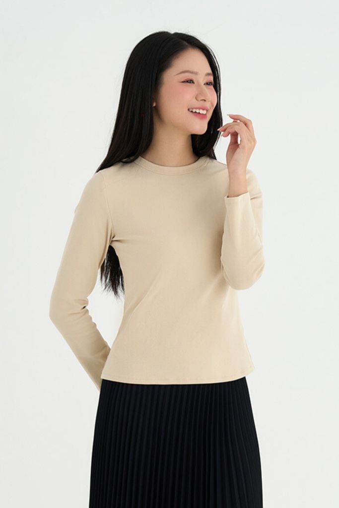 Áo thun nữ tay dài CHENMAC Cotton co giãn 4 chiều, đa năng, dễ mặc, thoáng khí, thoải mái