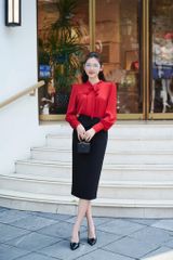 Chân váy bút chì peplum