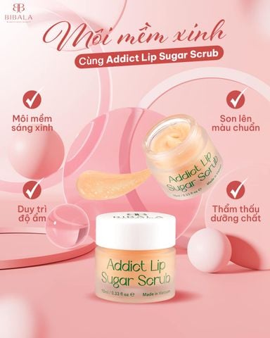  ADDICT LIP SUGAR SCRUB - Kem tẩy da chết và làm mờ thâm môi 10gr 