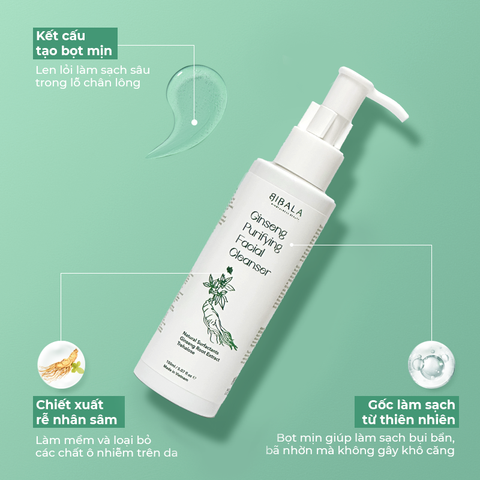  GINSENG PURIFYING FACIAL CLEANSER - Gel rửa mặt thanh lọc da chiết xuất rễ nhân sâm 130ml 