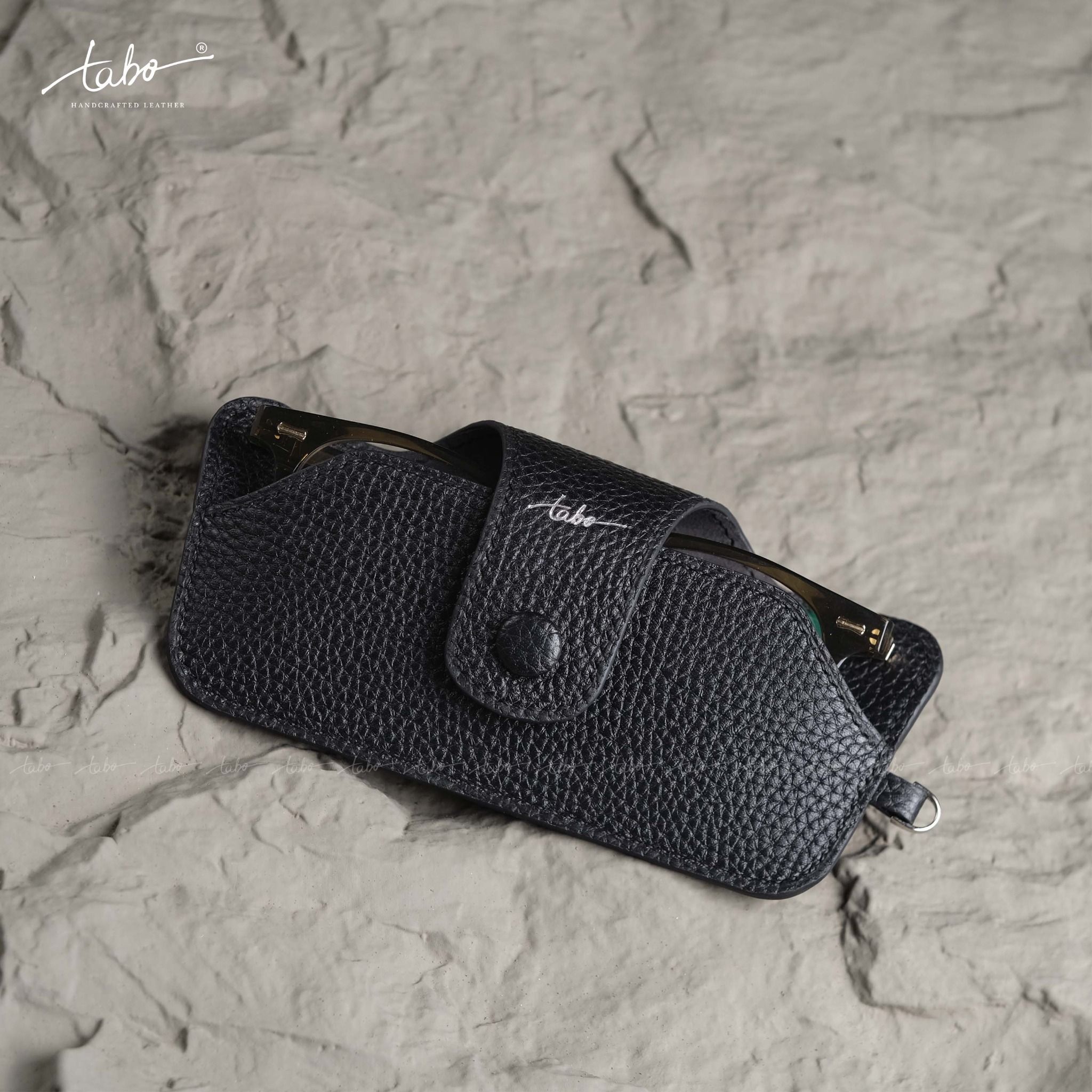  LEATHER GLASSES CASE MS02BL 