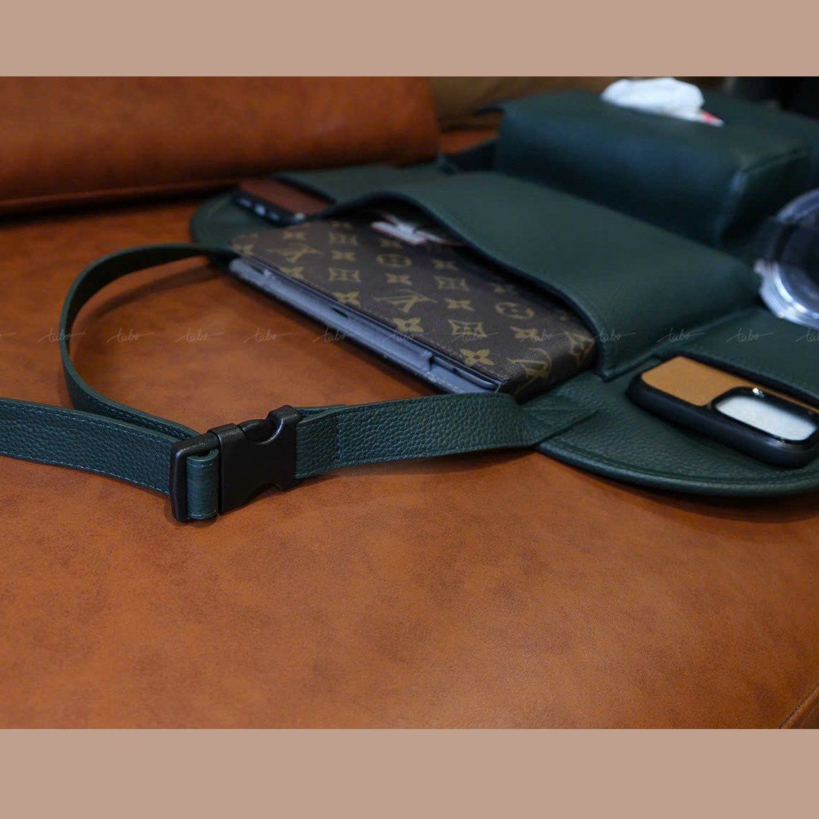  CAR BACK SEAT LEATHER STORAGE MS01 