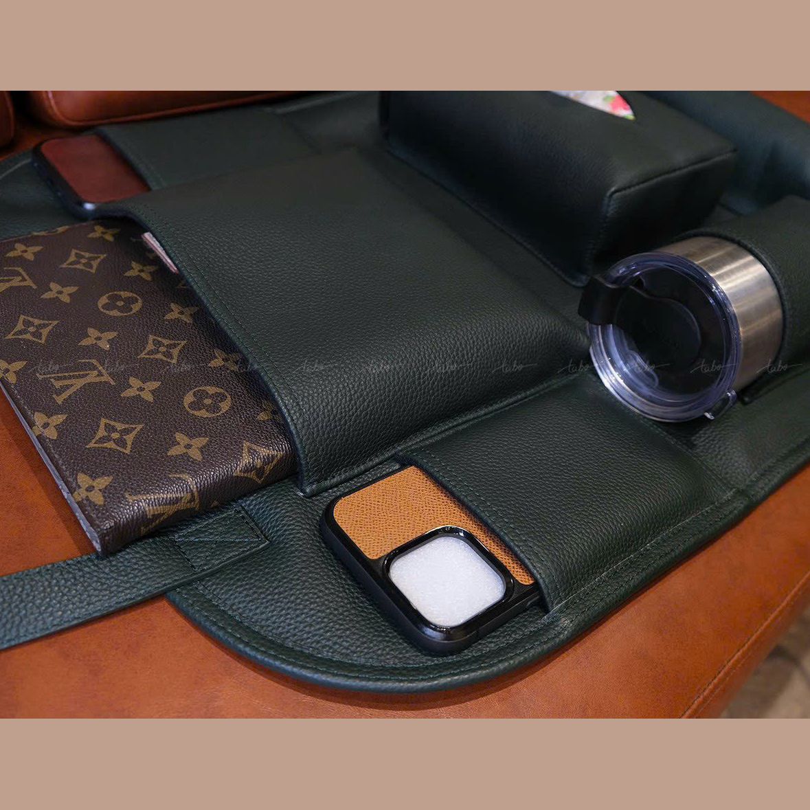  CAR BACK SEAT LEATHER STORAGE MS01 