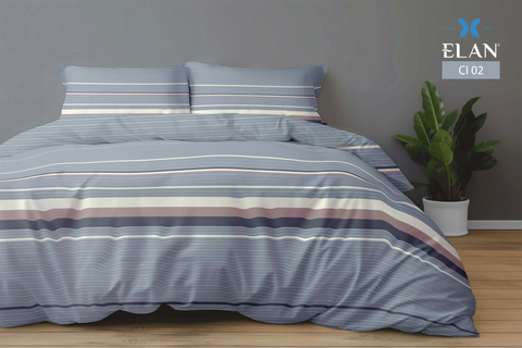 Bộ chăn ga gối 5 món Cotton In cao cấp CI02