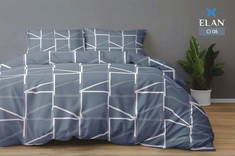 Bộ chăn ga gối 5 món Cotton In cao cấp CI08