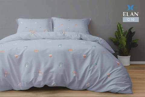 Bộ chăn ga gối 5 món Cotton In cao cấp CI10