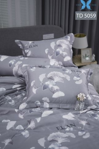 Bộ chăn ga gối 5 món Tencel in cao cấp TD5059