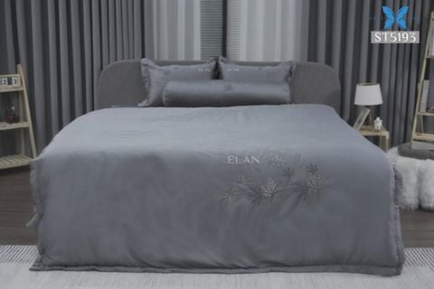 Bộ chăn ga gối 5 món Sateen thêu ST5193