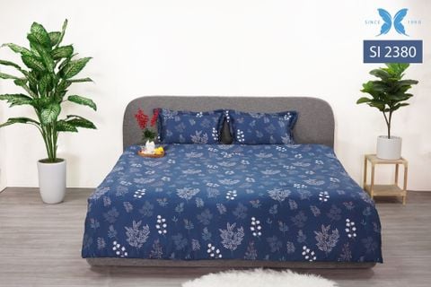 Bộ chăn ga gối 5 món Sateen in hoa SI2380